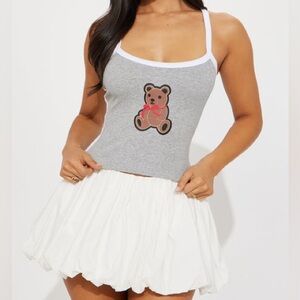 🩶🐻NWT Teddy Cropped Cami Sz XL🐻🩶
